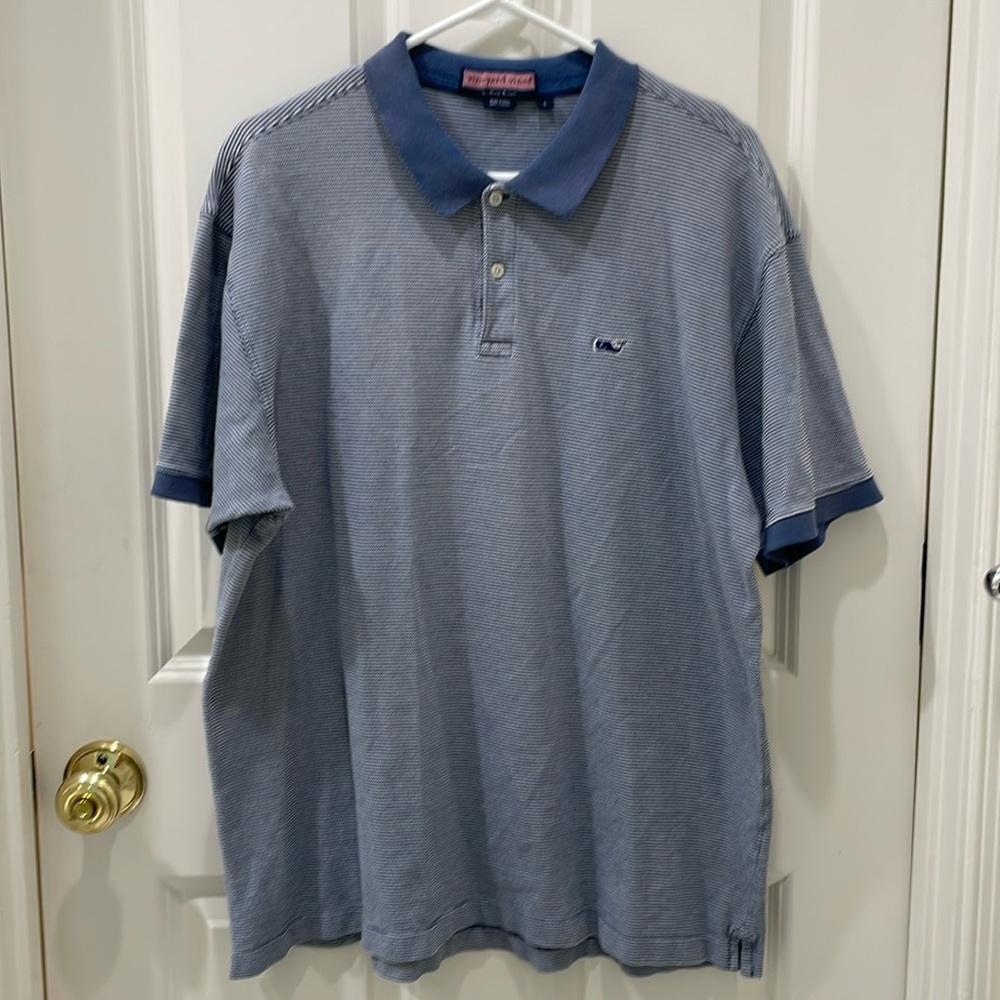 Men’s Large Cotton Striped Vineyard Vines Shirt